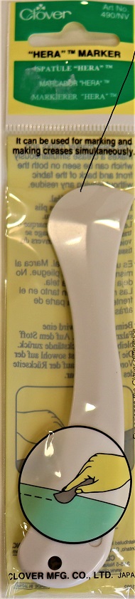 This ideal marker marks and makes a crease simultaneously which can be seen on both the front and back of the fabric without leaving any residue. 