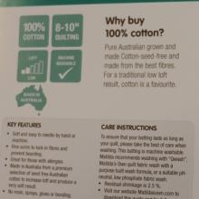 100 % Bleached cotton wadding.  