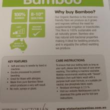 100% Bamboo wadding.  