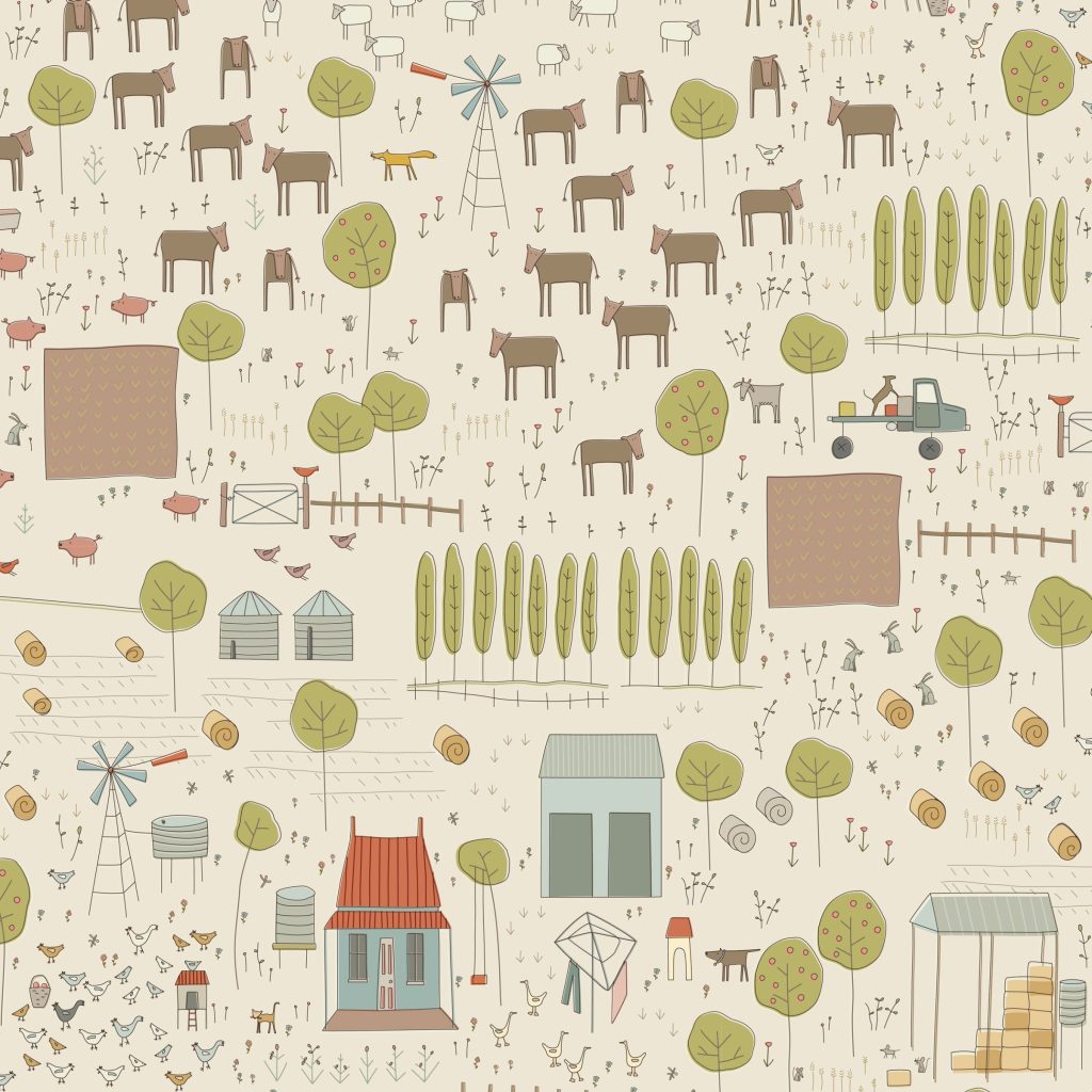 DV7730 Appleby Farm Farm Scene - Cream