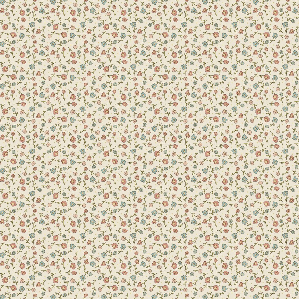 DV737 Appleby Farm Border Birds Flower Toss - Cream